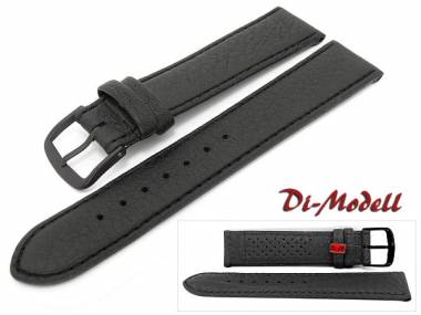 Uhrenarmband 18mm schwarz Di-Modell -Sport waterproof- genarbt wasserfest (Schlie�enansto� 16 mm) - Bild vergr��ern 