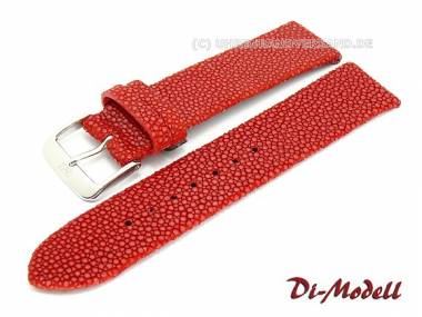 Uhrenarmband 20mm rot Di-Modell -Balmoral- robust echt Perlrochen geschliffen - Bild vergr��ern 