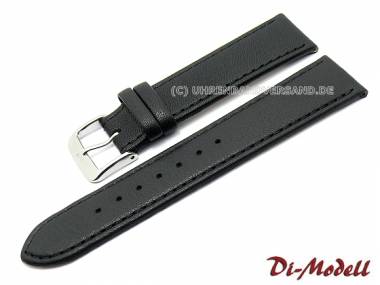 Uhrenarmband 16mm schwarz Di-Modell -Softina- Kalbleder (Schlie�enansto� 14 mm) - Bild vergr��ern 