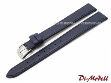 Uhrenarmband 10mm XL dunkelblau Di-Modell -Softina- Kalbleder (Schlie�enansto� 9 mm) - Bild vergr��ern 