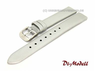 Uhrenarmband 12mm silber Di-Modell -Media- Textil-Look glatt ohne Naht - Bild vergr��ern 