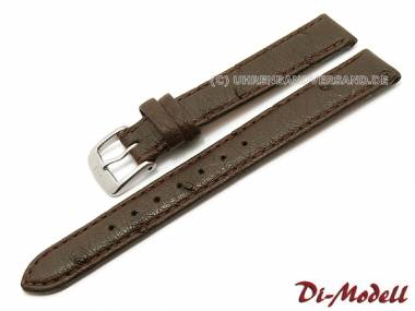 Uhrenarmband 12mm dunkelbraun Di-Modell -Ostrich- echt Strauss (Schlie�enansto� 10 mm) - Bild vergr��ern 