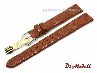 Uhrenarmband 10mm XL goldbraun echt Eidechse Klassik ohne Naht von Di-Modell (Schlie�enansto� 9 mm) - Bild vergr��ern 
