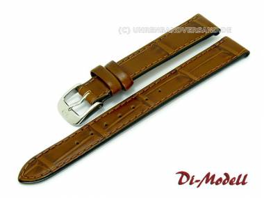 Uhrenarmband 14mm braun Di-Modell -Caracas- Alligator-Pr�gung abgen�ht (Schlie�enansto� 12 mm) - Bild vergr��ern 