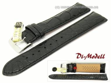 Uhrenarmband 20mm schwarz Di-Modell -Krokodil Bentley- echt Krokodil (Schlie�enansto� 18 mm) - Bild vergr��ern 