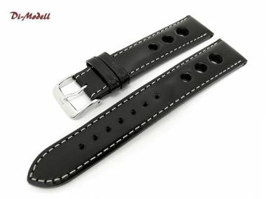 Uhrenarmband 18mm schwarz Di-Modell -Can-Am- Racing-Design gl�nzend (Schlie�enansto� 16 mm) - Bild vergr��ern 