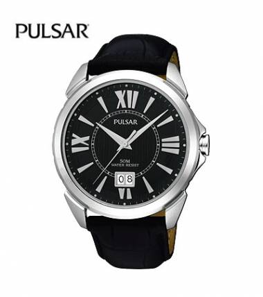 1a Angebot: Elegante Herrenuhr Edelstahl Ziffernblatt schwarz von Pulsar (*PR*HU*) - Bild vergr��ern 