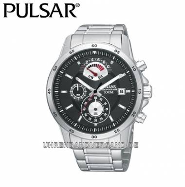 Chronograph Edelstahl Ziffernblatt schwarz von Pulsar (*PR*HU*) - Bild vergr��ern 