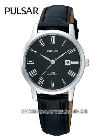 Damenuhr Edelstahl Ziffernblatt schwarz klassisch von Pulsar (*PR*DU*) - Produktbild 