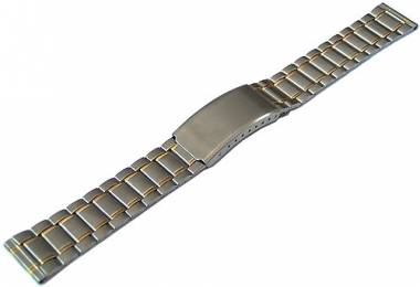Uhrenarmband 18mm Edelstahl bicolor - Bild vergr��ern 
