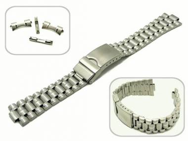 Uhrenarmband Edelstahl 20-22mm Wechselansto� rund/gerade teilweise poliert - Bild vergr��ern 