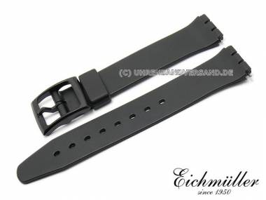 Uhrenarmband f�r Swatch 17mm schwarz  PVC - Bild vergr��ern 
