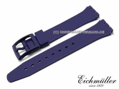Uhrenarmband f�r Swatch 17mm dunkelblau  PVC - Bild vergr��ern 