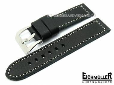 Uhrenarmband -PAN-Type- 26mm schwarz genarbt von Eichm�ller - Bild vergr��ern 