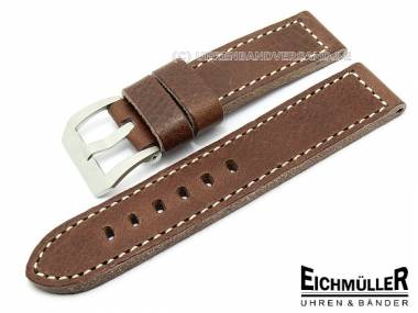 Uhrenarmband -PAN-Type- 26mm dunkelbraun genarbt von Eichm�ller - Bild vergr��ern 