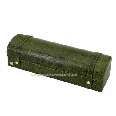 Uhrenbox dunkelgr�n genarbt f�r bis zu 5 Armbanduhren - Bild vergr��ern 