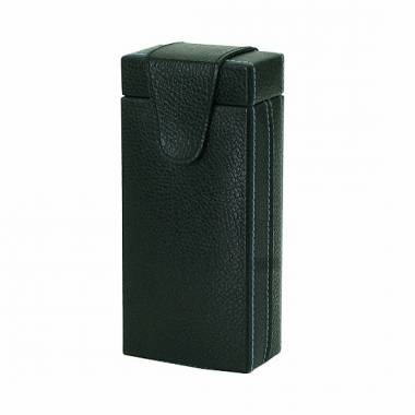 Uhrenetui schwarz f�r 1 Armbanduhr echt Leder - Bild vergr��ern 