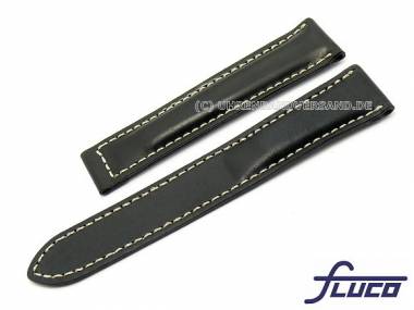 Uhrenarmband 22mm schwarz Cordovanleder f�r Breitling FS von Fluco (Schlie�enansto� 18 mm) - Bild vergr��ern 