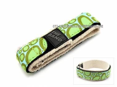 Klett-Uhrenarmband 20mm -Calamari HANF- hellblau und gr�n - Bild vergr��ern 