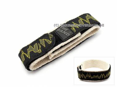 Klett-Uhrenarmband 20mm -EKG HANF- schwarz und gelb - Bild vergr��ern 