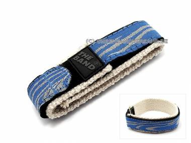Klett-Uhrenarmband 20mm -Wood HANF- blau und grau - Bild vergr��ern 
