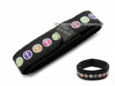 Klett-Uhrenarmband 20mm -Peace Black TEXTIL- schwarz - Bild vergr��ern 