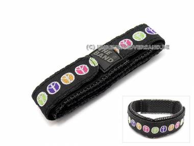Klett-Uhrenarmband 20mm -Peace Black MESH- schwarz - Bild vergr��ern 