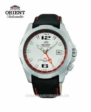 1a Angebot: Automatik-Herrenuhr -GMT- Edelstahl Ziffernblatt wei� von Orient (*OR*HU*) - Bild vergr��ern 