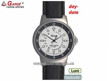 Funk-Herrenuhr Edelstahl matt Ziffernblatt silber-grau von Gard� Ruhla (*GD*HU*) - Bild vergr��ern 