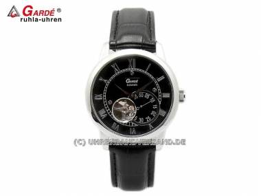Automatik-Herrenuhr Edelstahl poliert Ziffernblatt schwarz von Gard� Ruhla (*GD*HU*) - Bild vergr��ern 