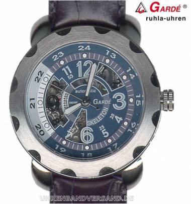 1a ANGEBOT DER WOCHE: Automatik-Herrenuhr Edelstahl teilweise skelettiert von Gard� Ruhla (*GD*HU*) - Bild vergr��ern 