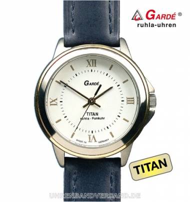 1a Angebot: Funk-Damenuhr Titan bicolor Ziffernblatt wei� von Gard� Ruhla (*GD*DU*) - Bild vergr��ern 