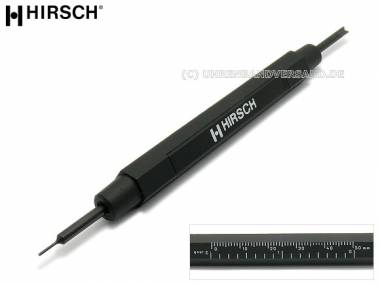 Federstegwerkzeug schwarz mit Skala von HIRSCH - Bild vergr��ern 