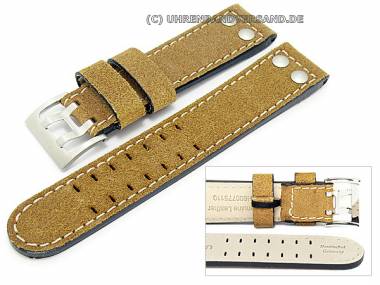 Ersatzband HAMILTON 21mm hellbraun mit Nieten f�r H77565833 - Bild vergr��ern 