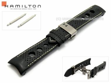 Uhrenarmband HAMILTON 22mm schwarz Racing Design Rundansto� f�r H77786731 (Schlie�enansto� 20 mm) - Bild vergr��ern 