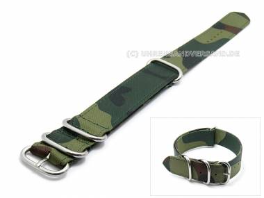 Uhrenarmband 24mm tarnfarben NATO-Durchzugsband - Bild vergr��ern 