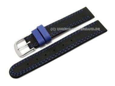 Uhrenarmband f�r Kinder 14mm schwarz Doppelnaht (Schlie�enansto� 14 mm) - Bild vergr��ern 