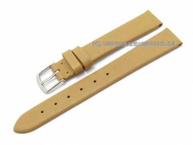 Uhrenarmband 14mm hellbraun Kalbsleder flach (Schlie�enansto� 12 mm) - Bild vergr��ern 