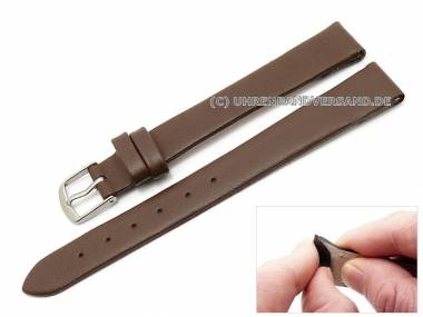 Uhrenarmband 13mm dunkelbraun Clip f�r feste Stege (Schlie�enansto� 12 mm) - Bild vergr��ern 