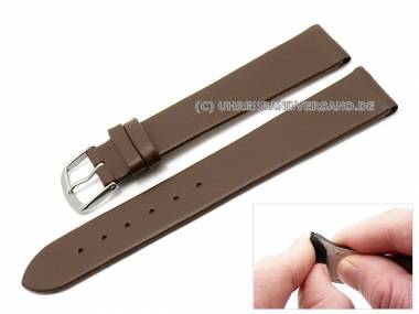 Uhrenarmband 15mm dunkelbraun Clip f�r feste Stege (Schlie�enansto� 14 mm) - Bild vergr��ern 