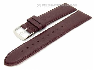Uhrenarmband -Classic Standard- 22mm bordeaux glatte Oberfl�che (Schlie�enansto� 20 mm) - Bild vergr��ern 