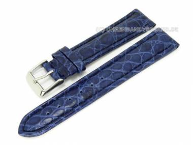Uhrenarmband 24mm dunkelblau Leder gepr�gt African-Croco (Schlie�enansto� 22 mm) - Bild vergr��ern 