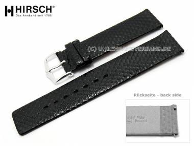 Uhrenarmband -Aqualino- 20mm schwarz Wasserschlange Easy Change von HIRSCH (Schlie�enansto� 20 mm) - Bild vergr��ern 