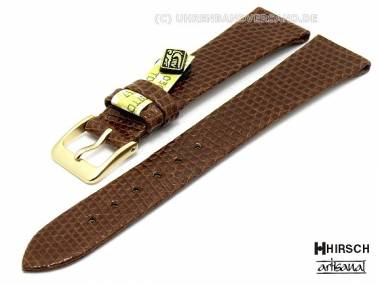 Manufakturband -Prestige- 20mm braun echt Eidechse ohne Naht Artisanal (Schlie�enansto� 14 mm) - Bild vergr��ern 