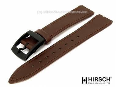 Uhrenarmband -Daisy- 16mm dunkelbraun passend f�r Swatch von HIRSCH - Bild vergr��ern 