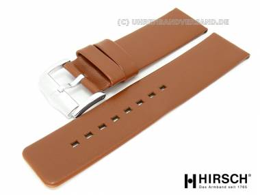 Uhrenarmband -Fashion- 24mm rotbraun glatt ohne Naht von HIRSCH - Bild vergr��ern 