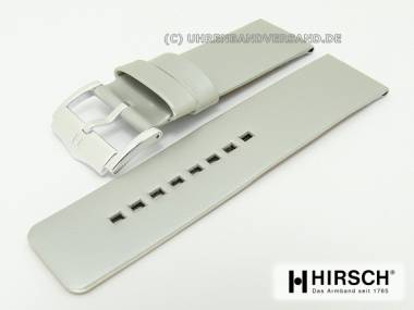 Uhrenarmband -Fashion- 24mm silber glatt ohne Naht von HIRSCH - Bild vergr��ern 
