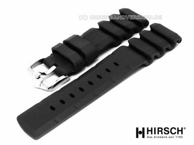 Uhrenarmband -Extreme- 24mm schwarz Naturkautschuk von HIRSCH - Bild vergr��ern 