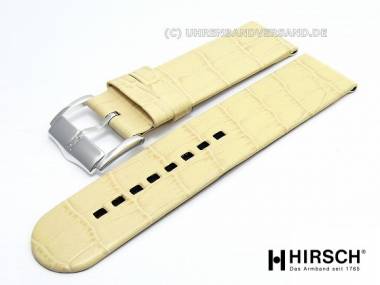 Uhrenarmband -Magic- 26mm beige Alligatorpr�gung von HIRSCH - Bild vergr��ern 