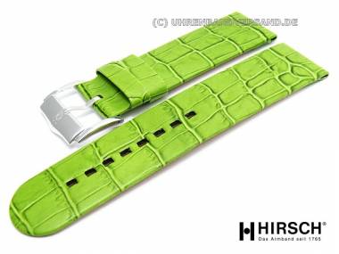 Uhrenarmband -Magic- 26mm hellgr�n Alligatorpr�gung von HIRSCH - Bild vergr��ern 